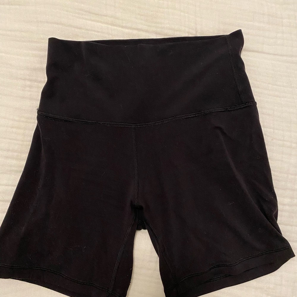 LULULEMON - black align bike shorts - size 6